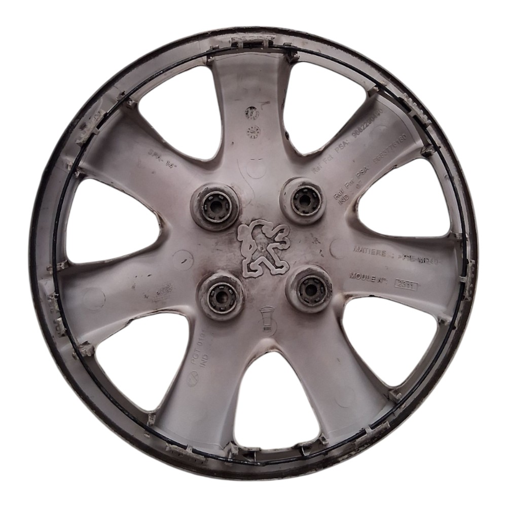 Calota Aro 14 Peugeot 206 9682290480 *detalhes Prata 2