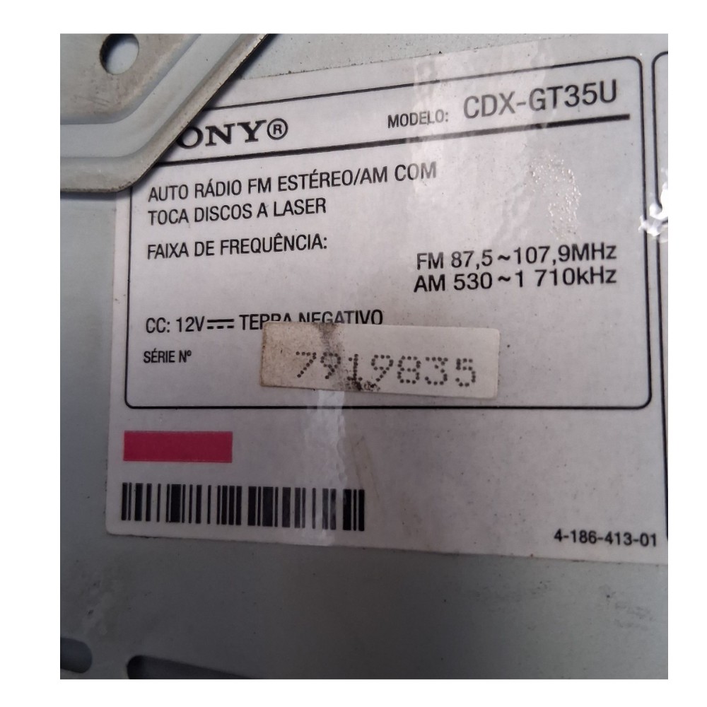Som Automotivo Sony Cdx-gt35u 6