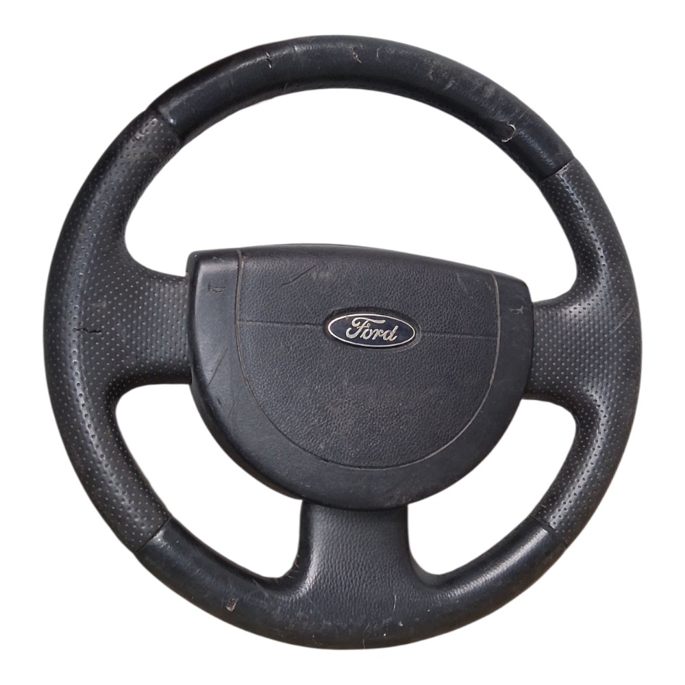 Volante Motorista Ford Fiesta 2003 À 2012 *detalhe Preto