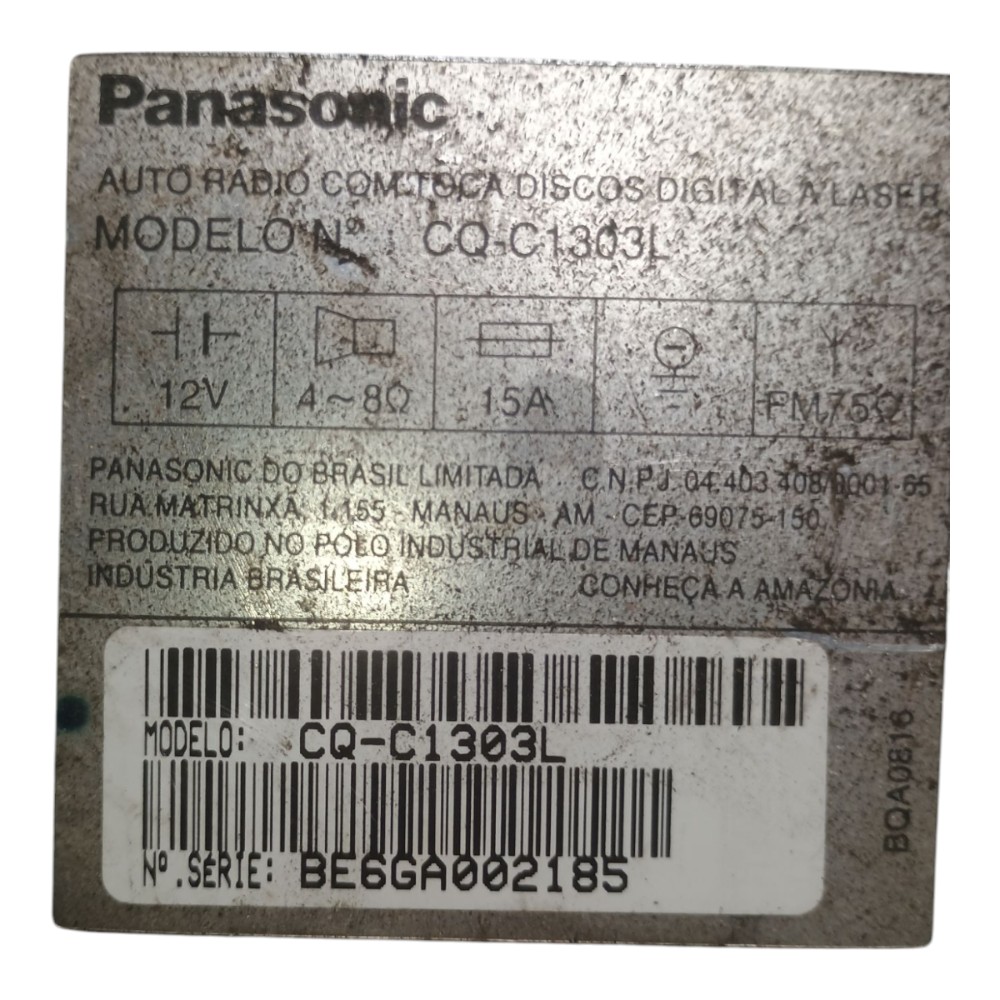 Cd Rádio Player Panasonic Cqc1303l 7