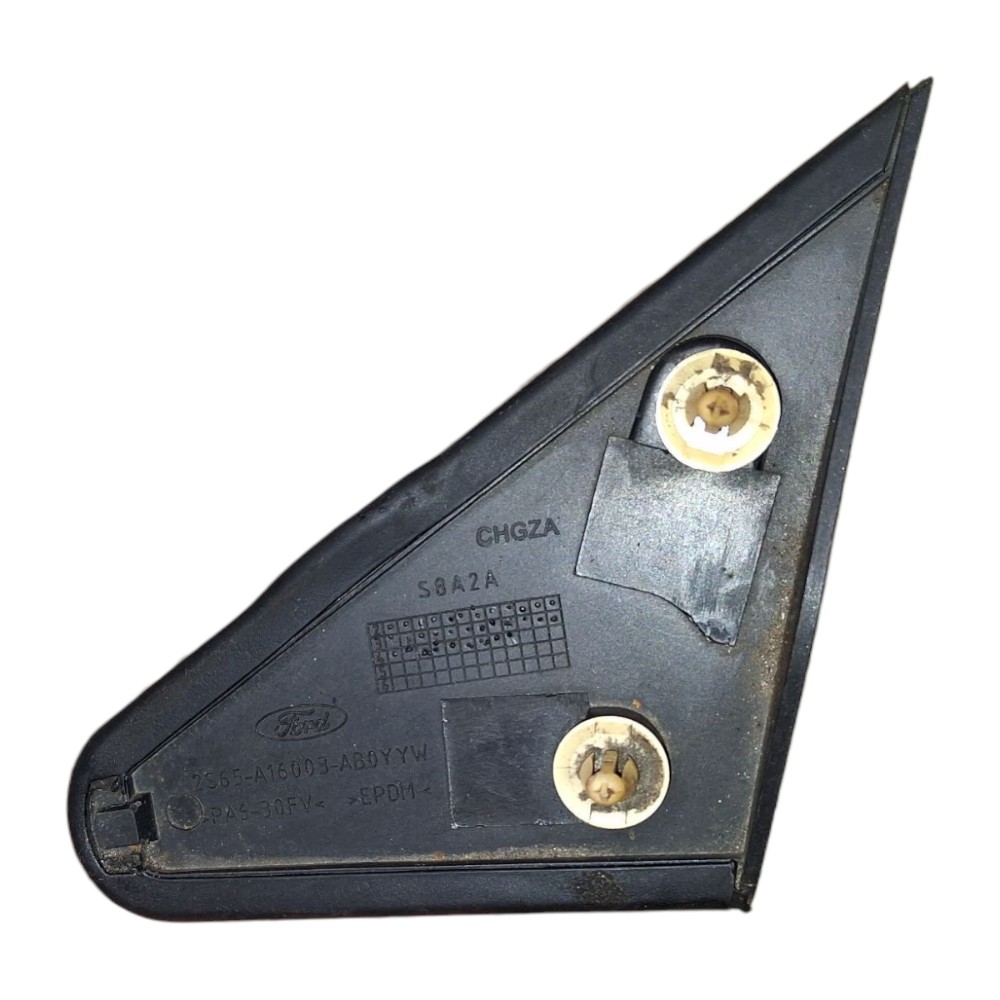 Moldura Externa Retrovisor Direito Ford Fiesta 2003 À 2012 Preto 2