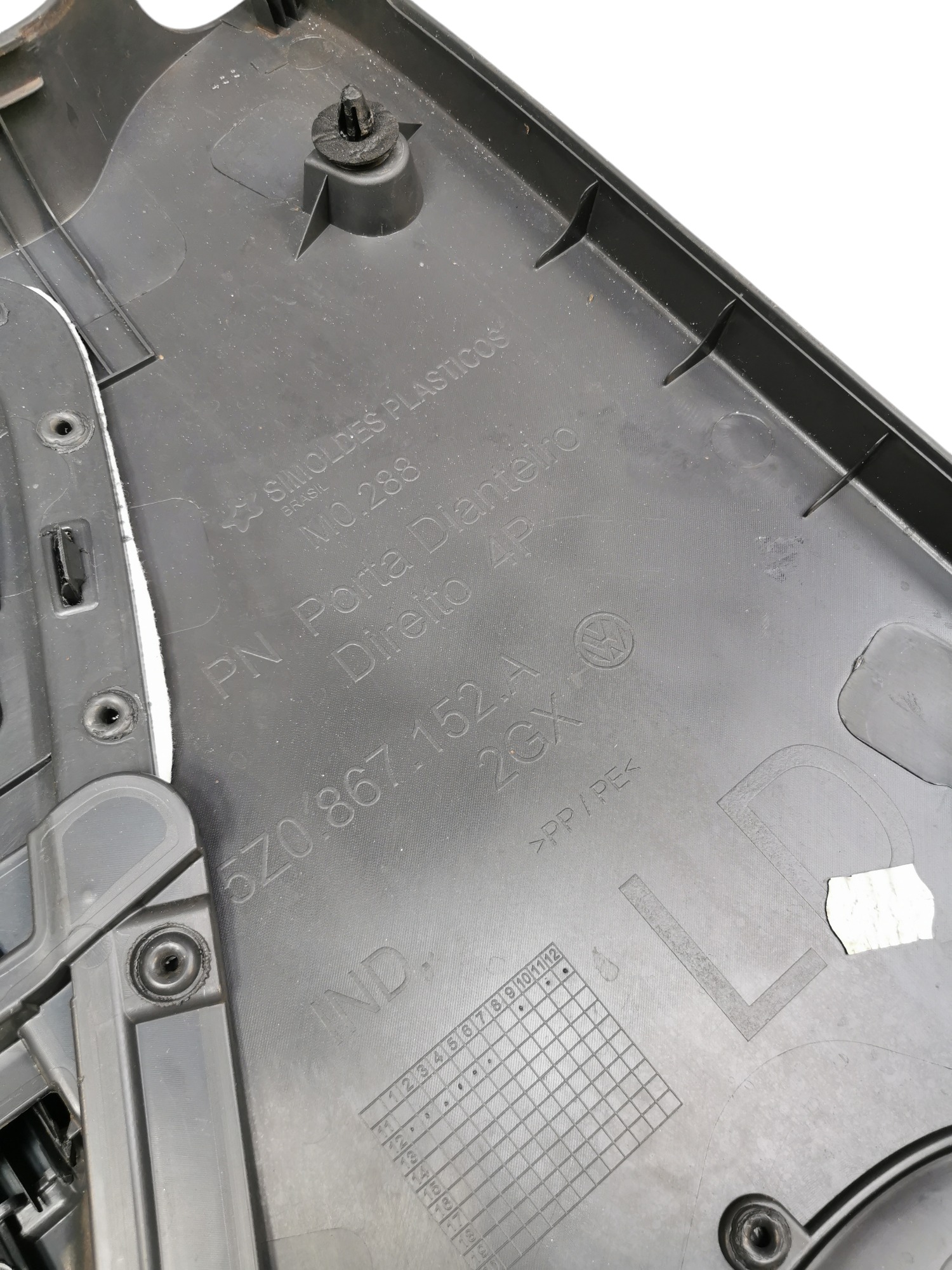 Forro Porta Dianteiro Direito Vw Fox 2013 A 2017 A1 3