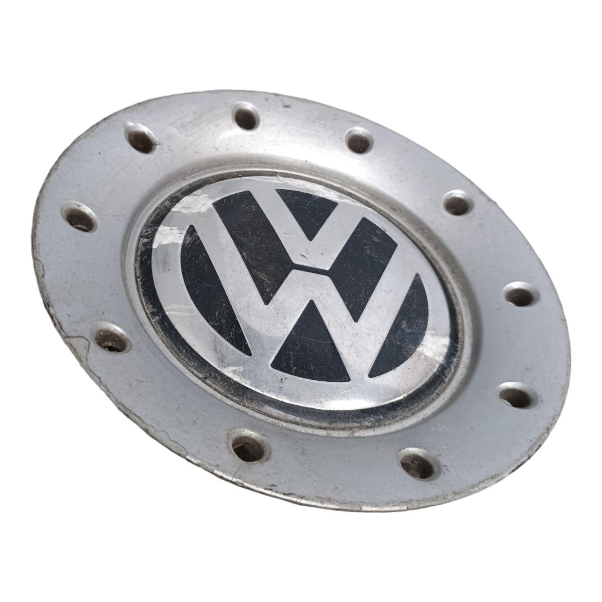 Calota Central Vw Polo 2002 À 2006 6q0601149g Com Detalhes  Prata 3