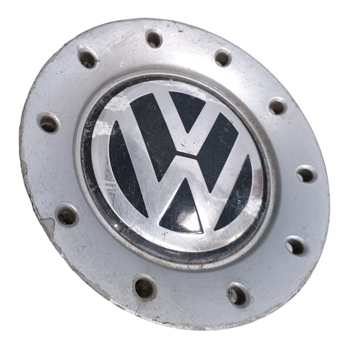 Calota Central Vw Polo 2002 À 2006 6q0601149g Com Detalhes  Prata 2