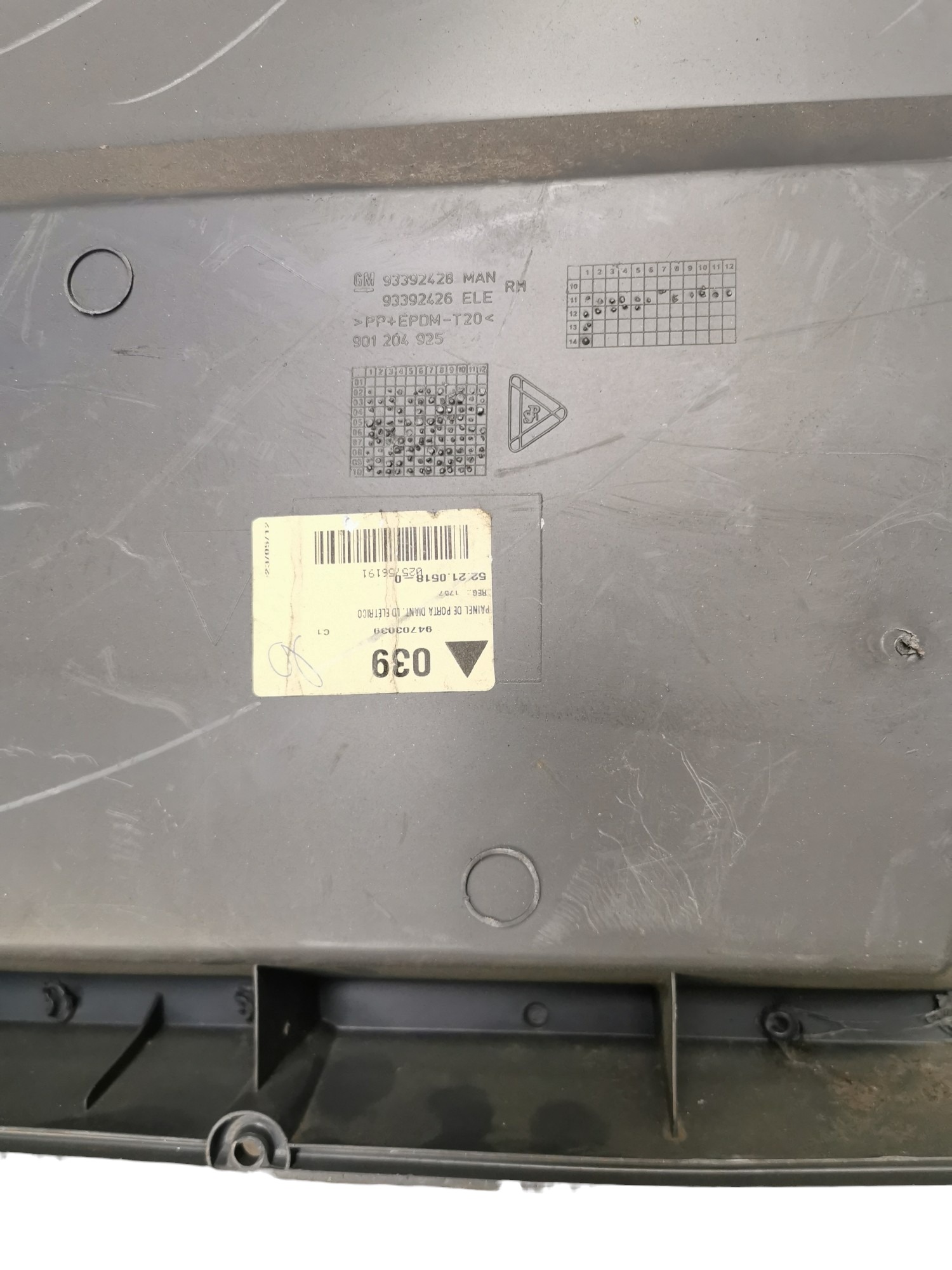 Forro Porta Diant Direito Gm Meriva 2002 A 2013 93392428 A1 A1 3