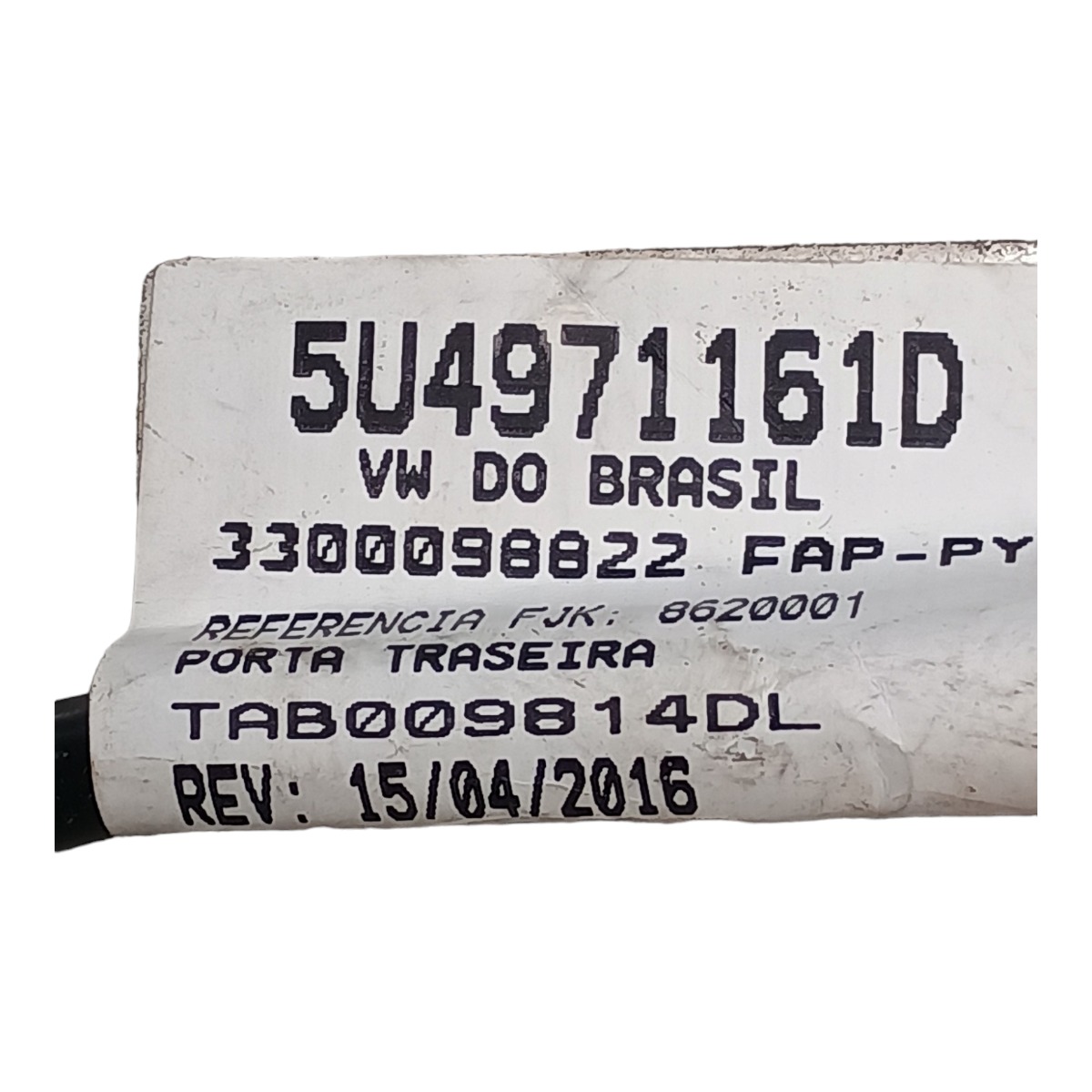 Chicote Porta Traseira Esquerda Vw Gol Mpi 2022 5u4971161d 6