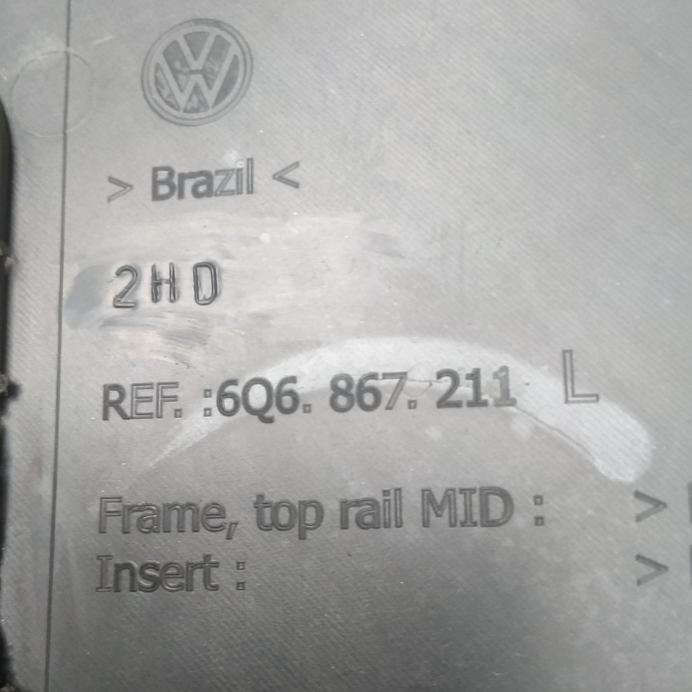 Forro Porta Traseiro Esquerdo Vw Polo 2003 A 2014 Preto 3