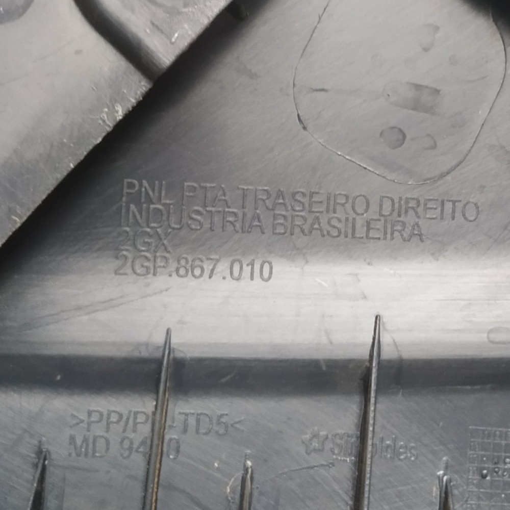 Forro Traseiro Direito Vw Tcross 2022 Cinza Cinza 3