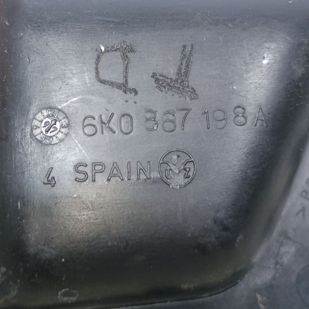 Moldura Maçaneta Interna Porta Tras Dir Seat Cordoba 1997 Preto Traseira 5