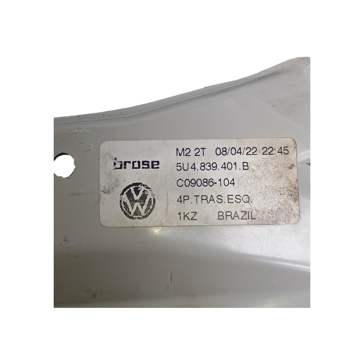Máquina Vidro Manual Porta Traseira Esquerda Vw Gol Mpi 2022 3