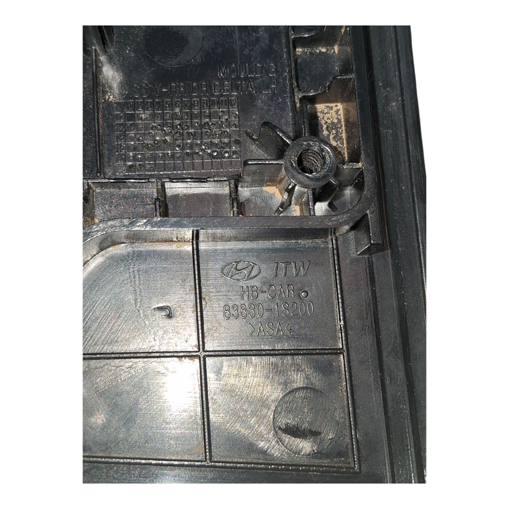 Acabamento Externo Porta Traseira Esquerda Hyundai Hb20 2018 Preto 6