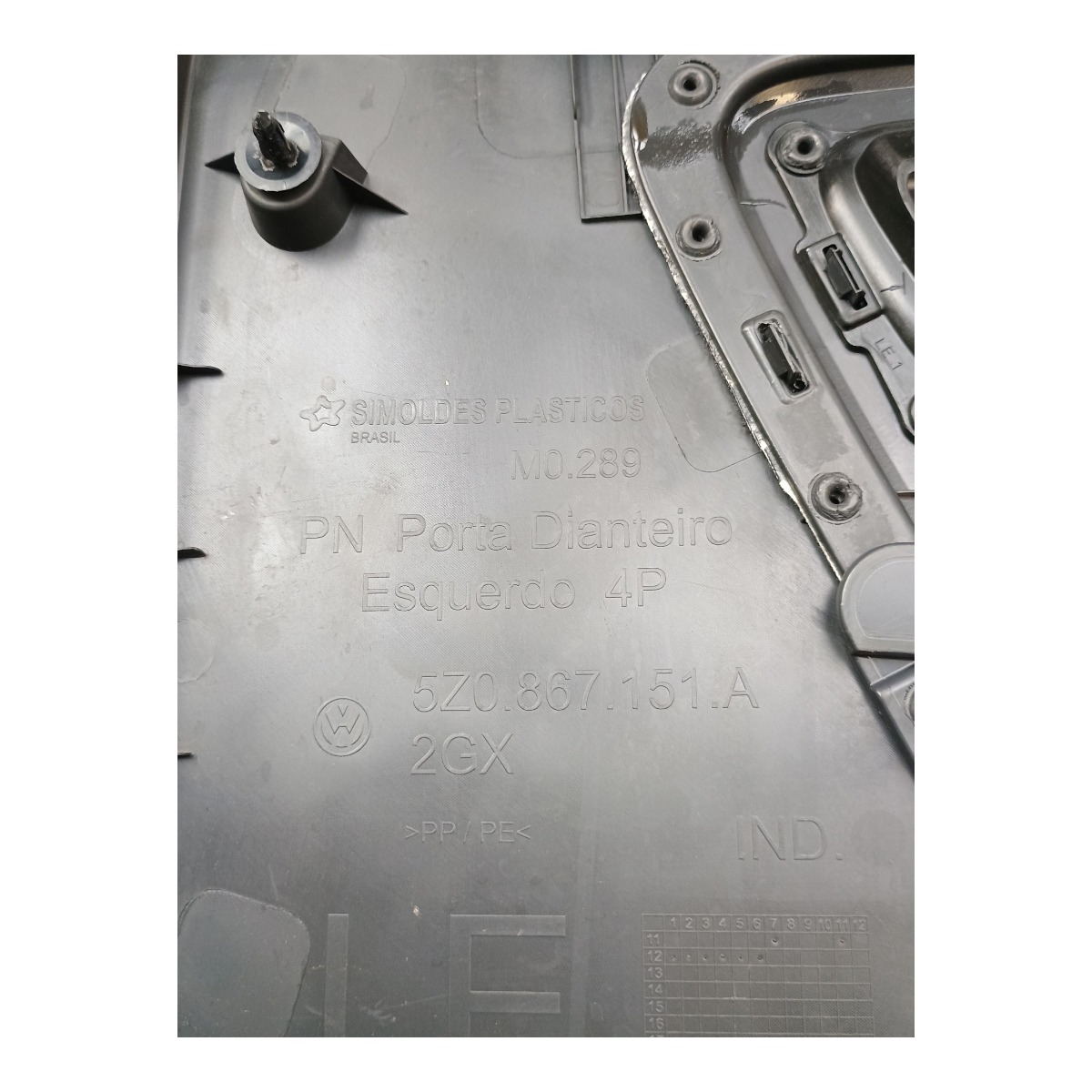 Forro Porta Dianteira Esquerda Fox 2013 5z0867151a *detalhe  Preto 4