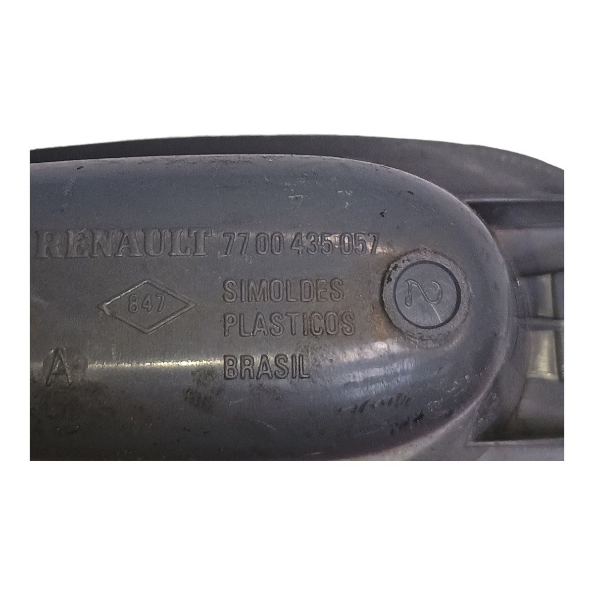 Puxador Interno Porta Diant Esq Renault Clio 2001 A 2014 Cinza Dianteira 5
