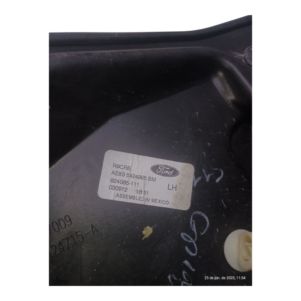 Suporte Máquina Vidro Tras Esq Ford New Fiesta sedan mexicano 2011 A 2013 Preto 4