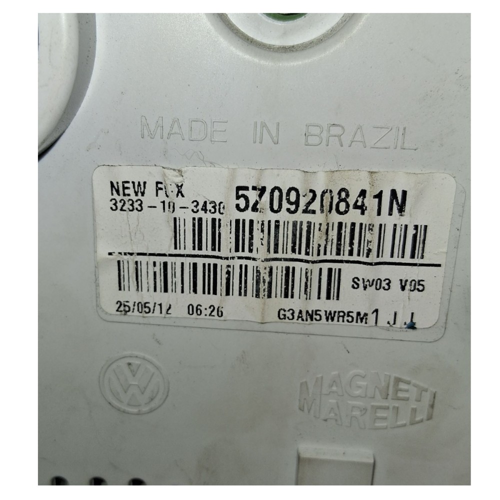 Painel Instrumentos Vw Fox 2012 5z0920841n Preto 6