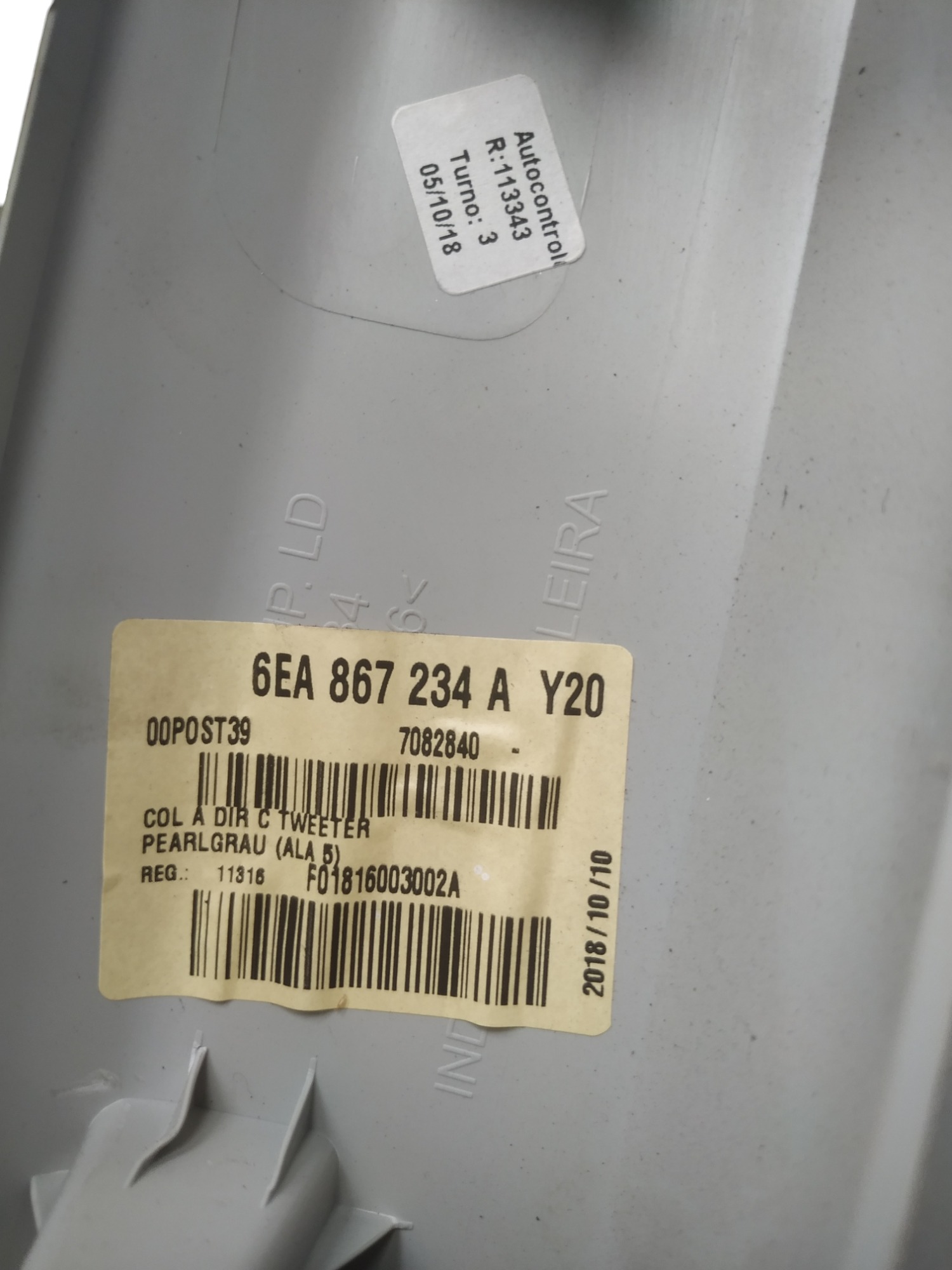 Acabamento Coluna Para-brisa Direita Vw Virtus 2018 4