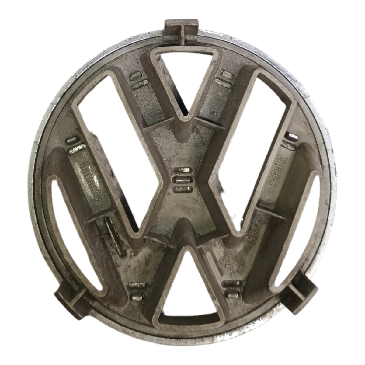 Emblema Dianteiro Vw Polo Golf 1993 À 1999 3a0853601 Prata 3