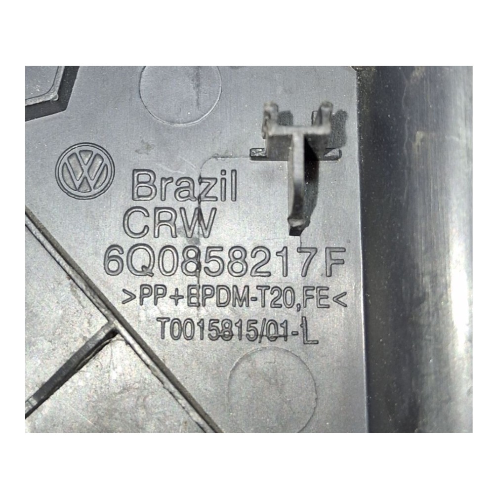Moldura Lateral Esquerda Painel Vw Polo Sedan 2008 6q0858217 Preto 5