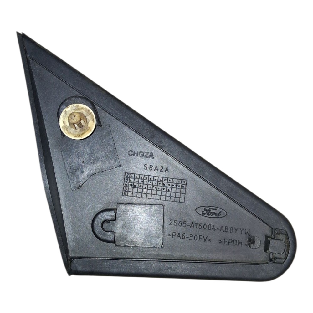 Moldura Externa Retrovisor Esquerdo Ford Fiesta 2003 À 2012 Preto 2