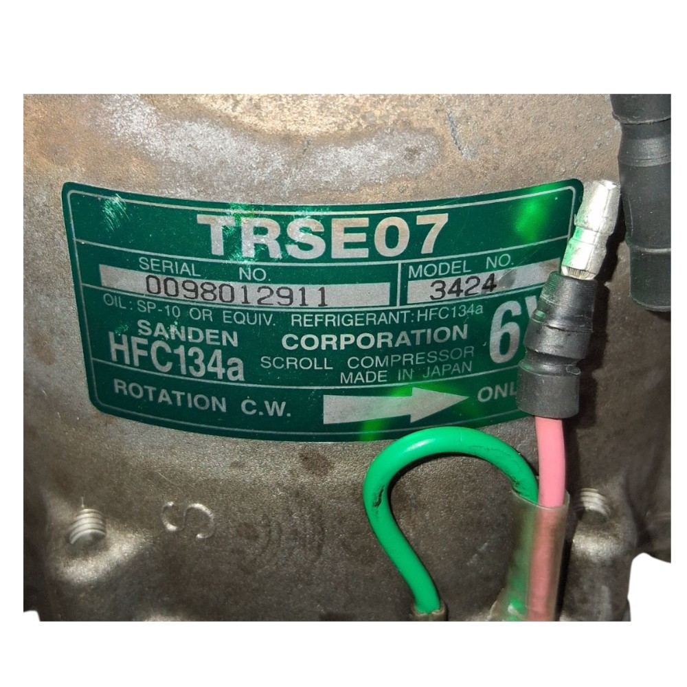 Compressor ar condicionado 1.5 Honda City 2010 hfc134a 8