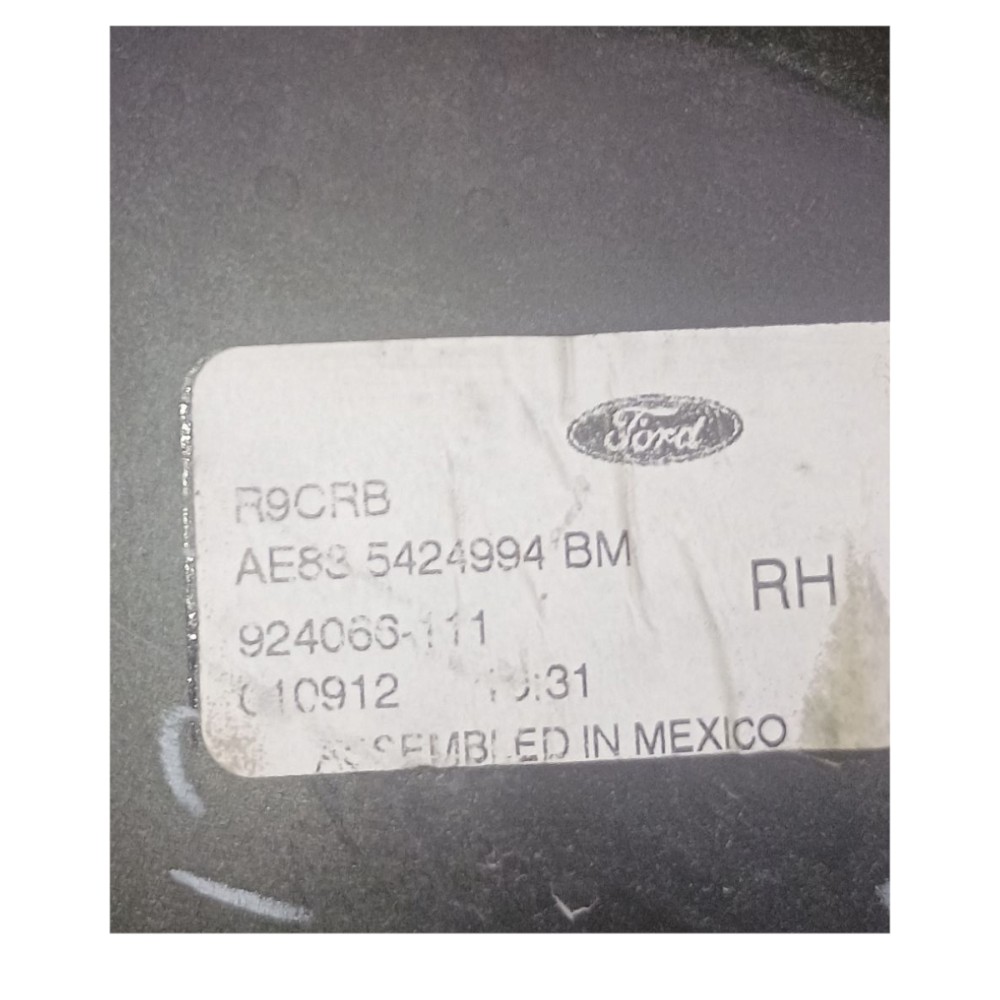 Suporte Máquina Vidro Traseiro Dir New Fiesta sedan mexicano 2011 À 2013 Preto 6