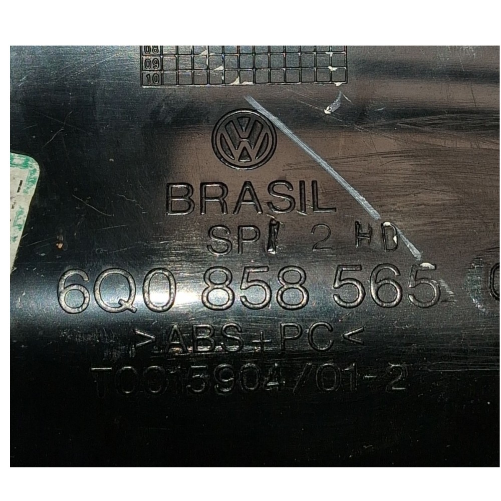 Moldura Superior Chave Seta Vw Polo Sedan 2008 6q0858565 Pre Cinza 5