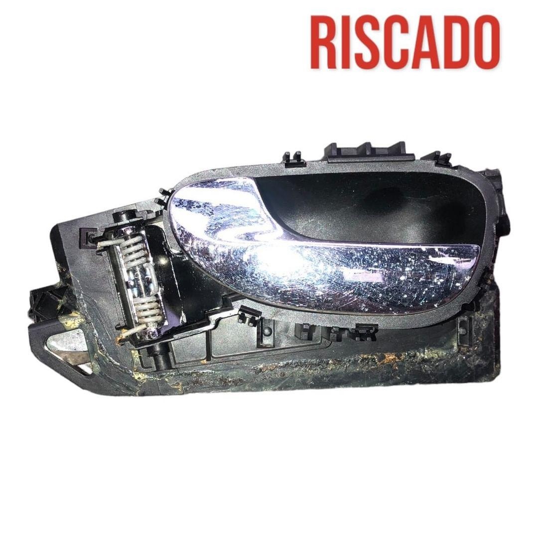 Maçaneta Interna Esquerda Dianteira Peugeot 307 2002 A 2013 Prata