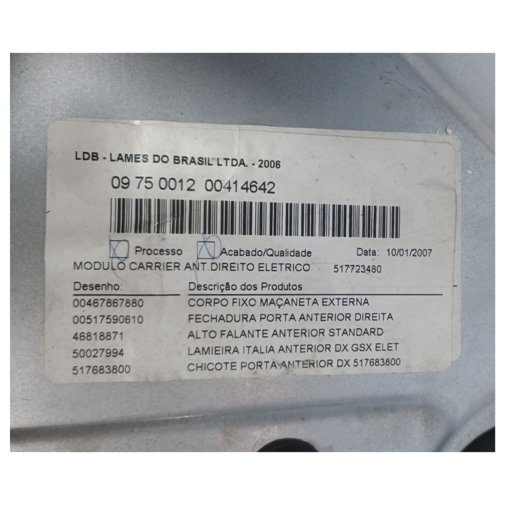 Suporte Máquina Vidro Dianteiro Direito Fiat Stilo 2007 5