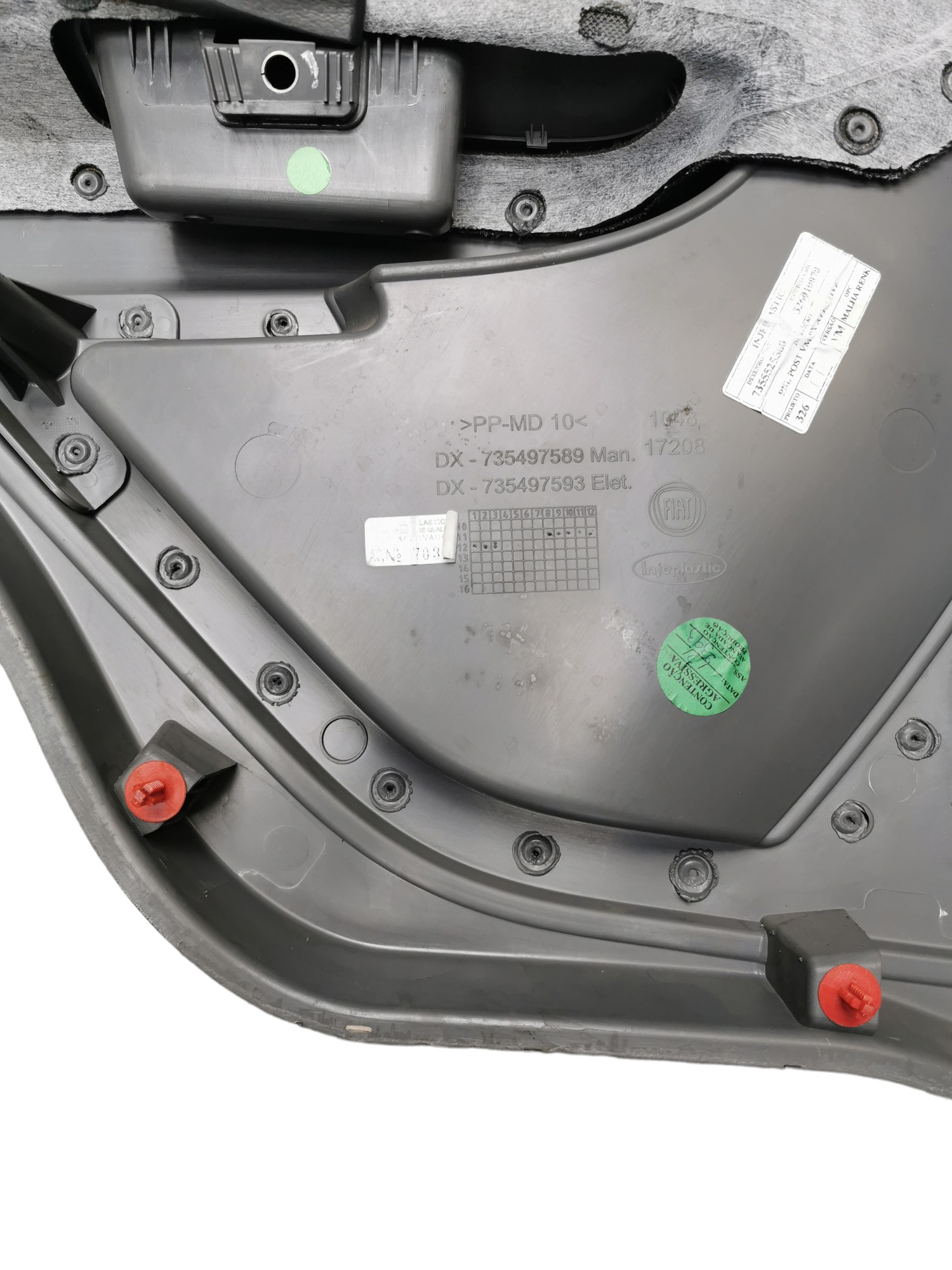 Forro Porta Traseira Direita Fiat Palio Attractive 2012 A1 A1 3