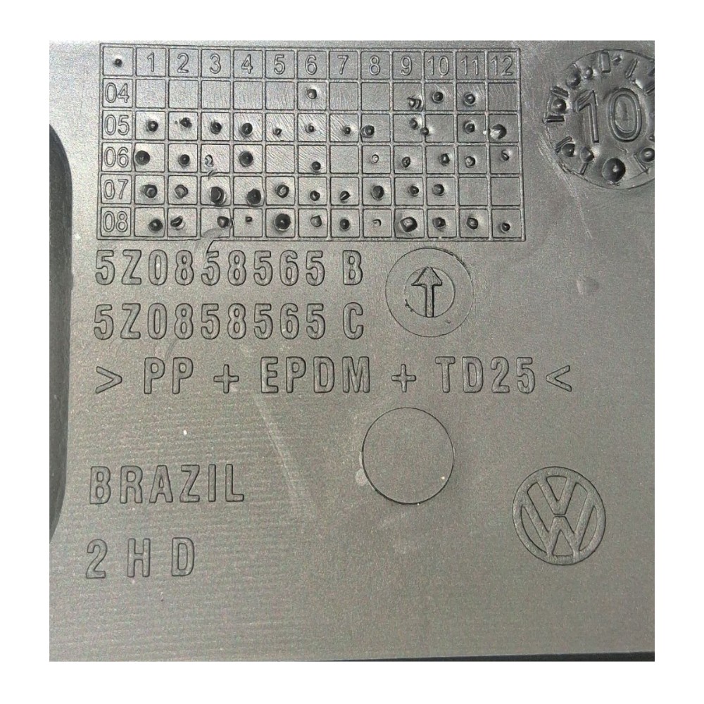 Moldura superior coluna direção Vw Voyage 2010 5Z0858565B 5