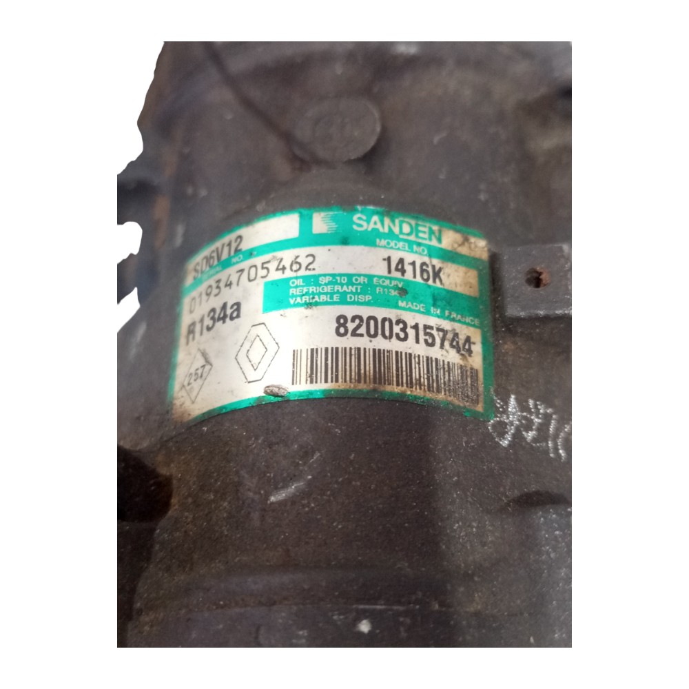 Compressor Ar Condicionado Renault Clio Scenic 1.6 16v 2002 6