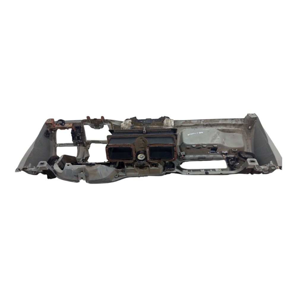 Painel Console Central Tabelier Renault Scenic 2001 A 2010 Cinza 3