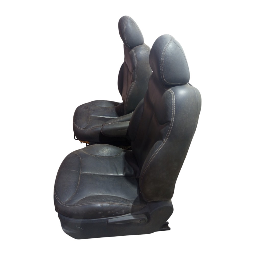 Jogo Banco Couro Citroen C3 2003 A 2012 Preto 8