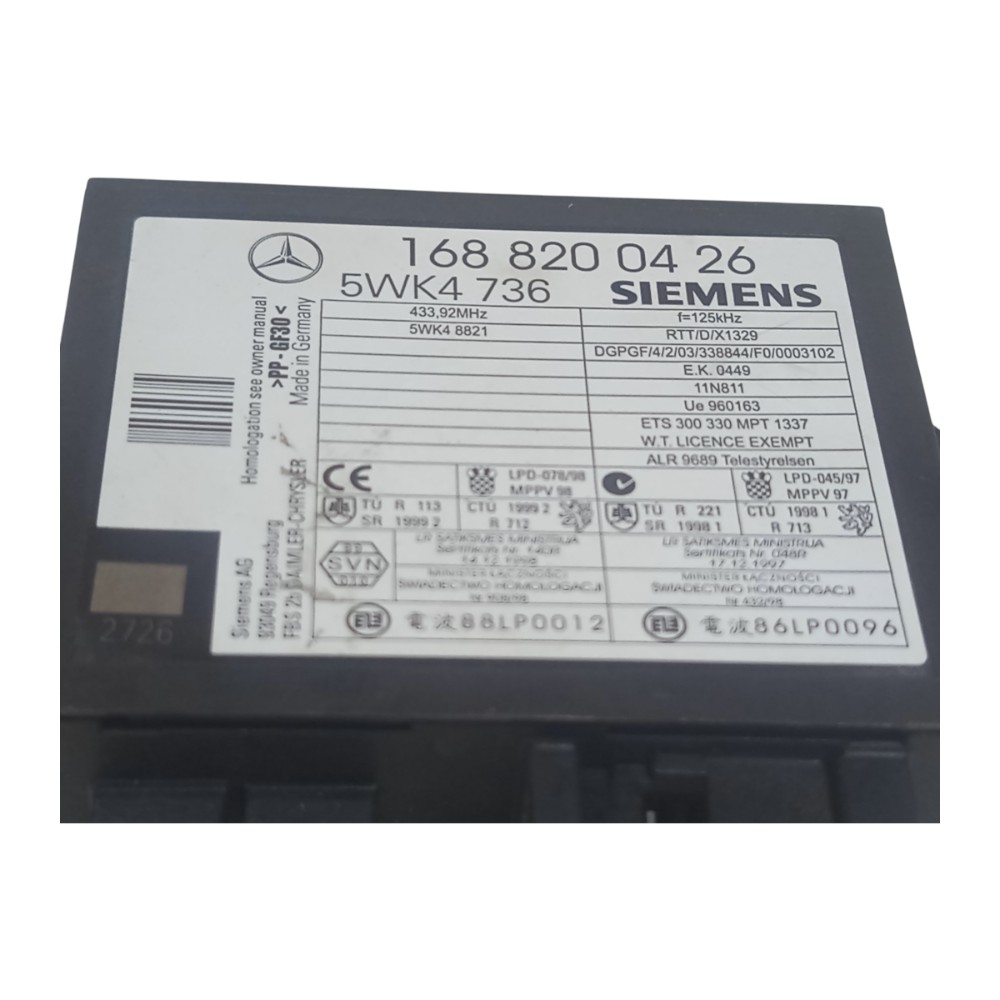 Modulo Imobilizador Mercedes Classe A160 1999 2000 A 2005 8