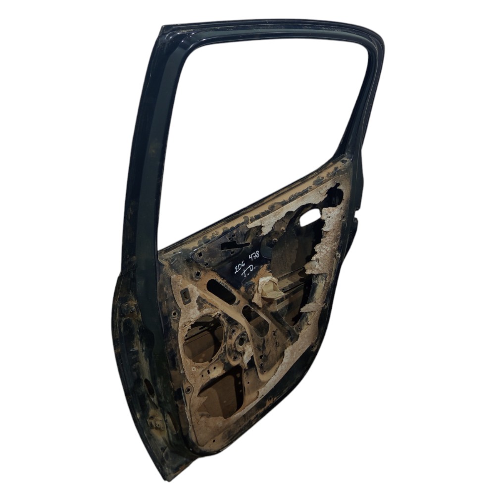 Porta Traseira Direita Peugeot 206 207 2003 A 2008 Traseira Direito Preto 6