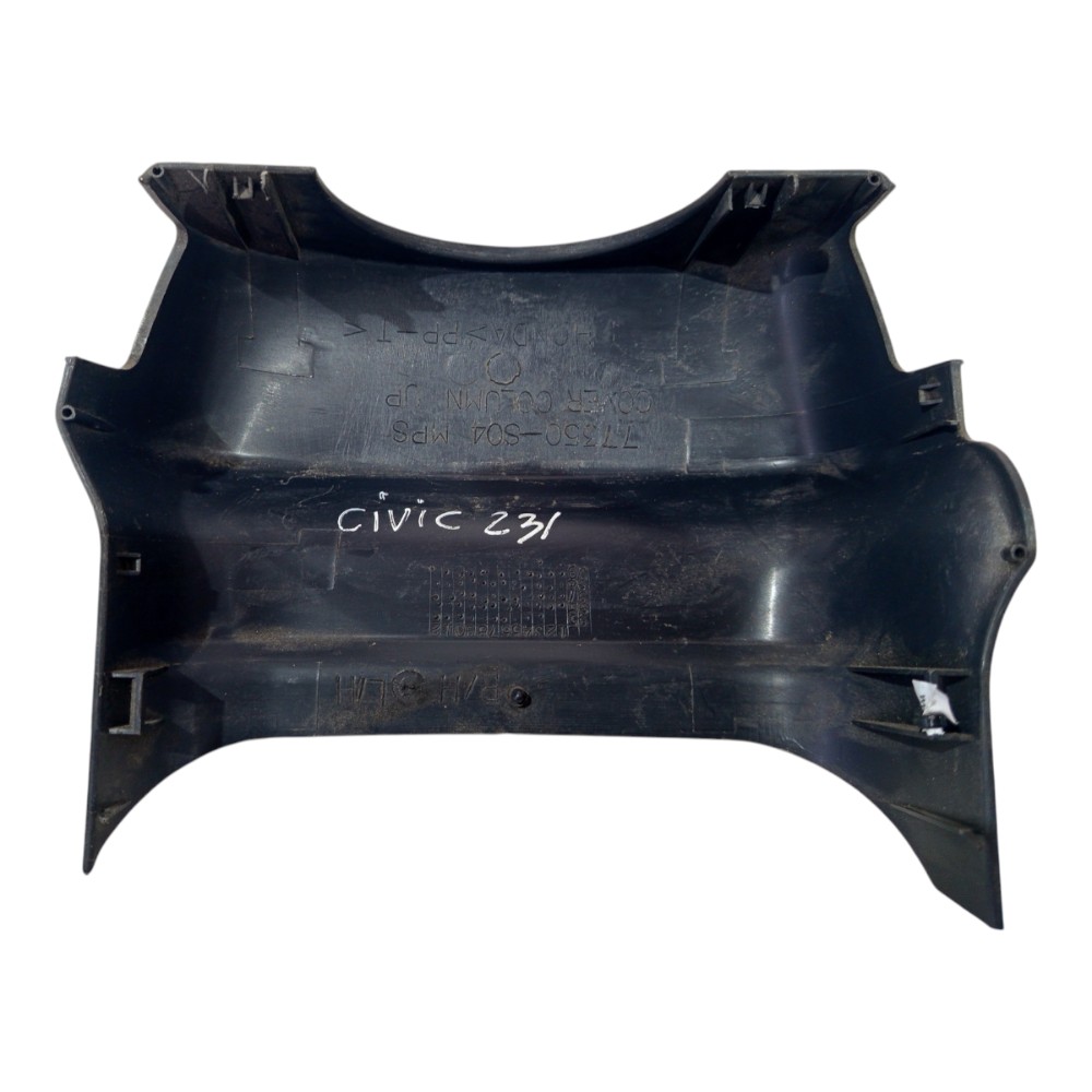 Moldura Superior Chave Seta Direção Honda Civic 1997 A 2000 Preto 7