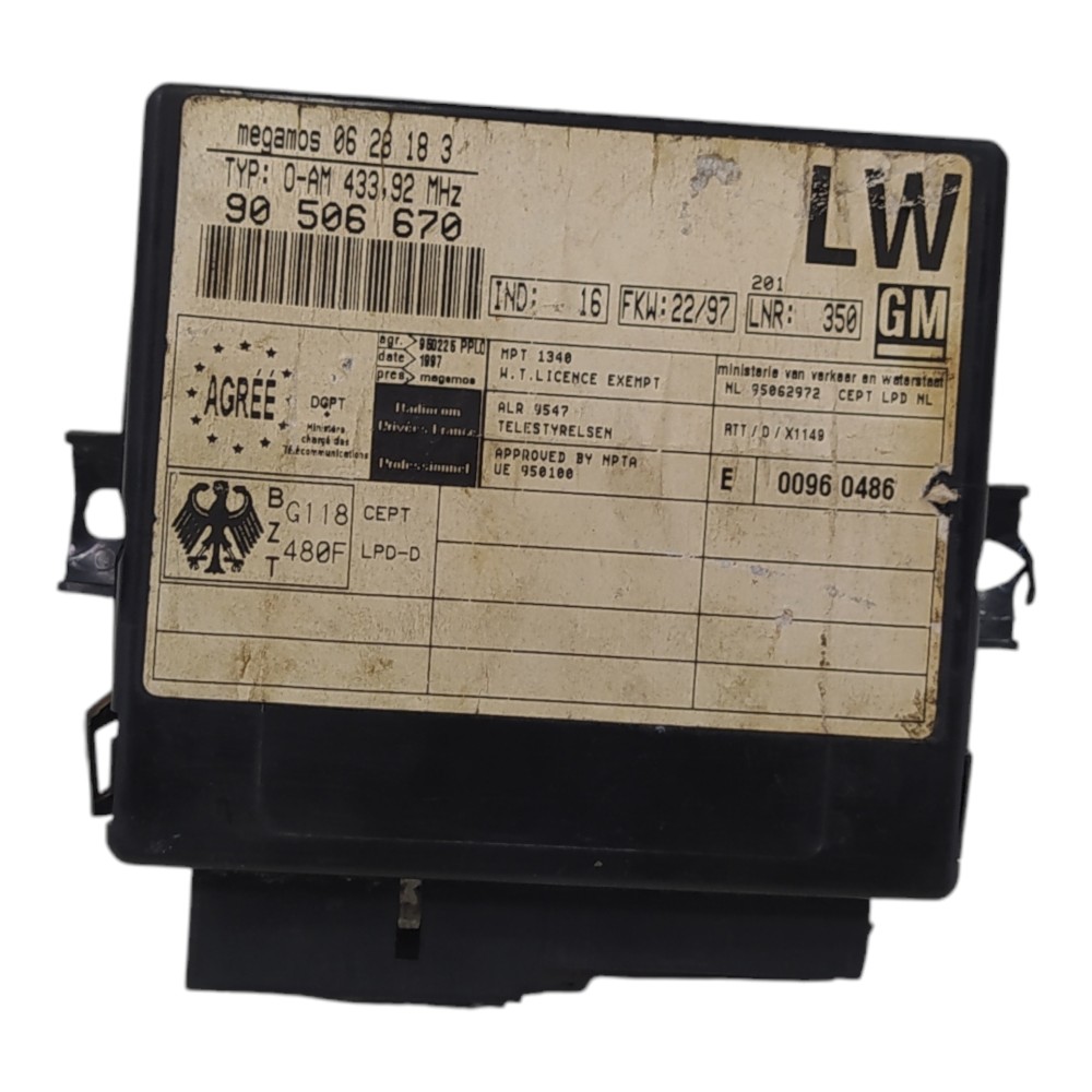 Módulo Alarme Chevrolet Vectra Gl Gls 1997 A 2005 90506670 6