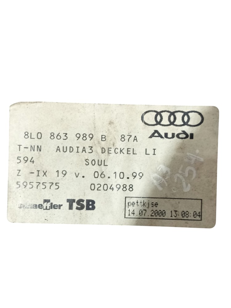 Acabamento Tampa Lateral Porta Malas Le Audi A3 1996 A 2006 7