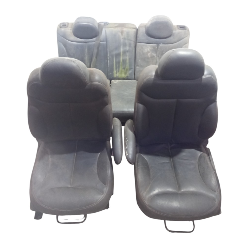 Jogo Banco Couro Citroen C3 2003 A 2012 Preto 1