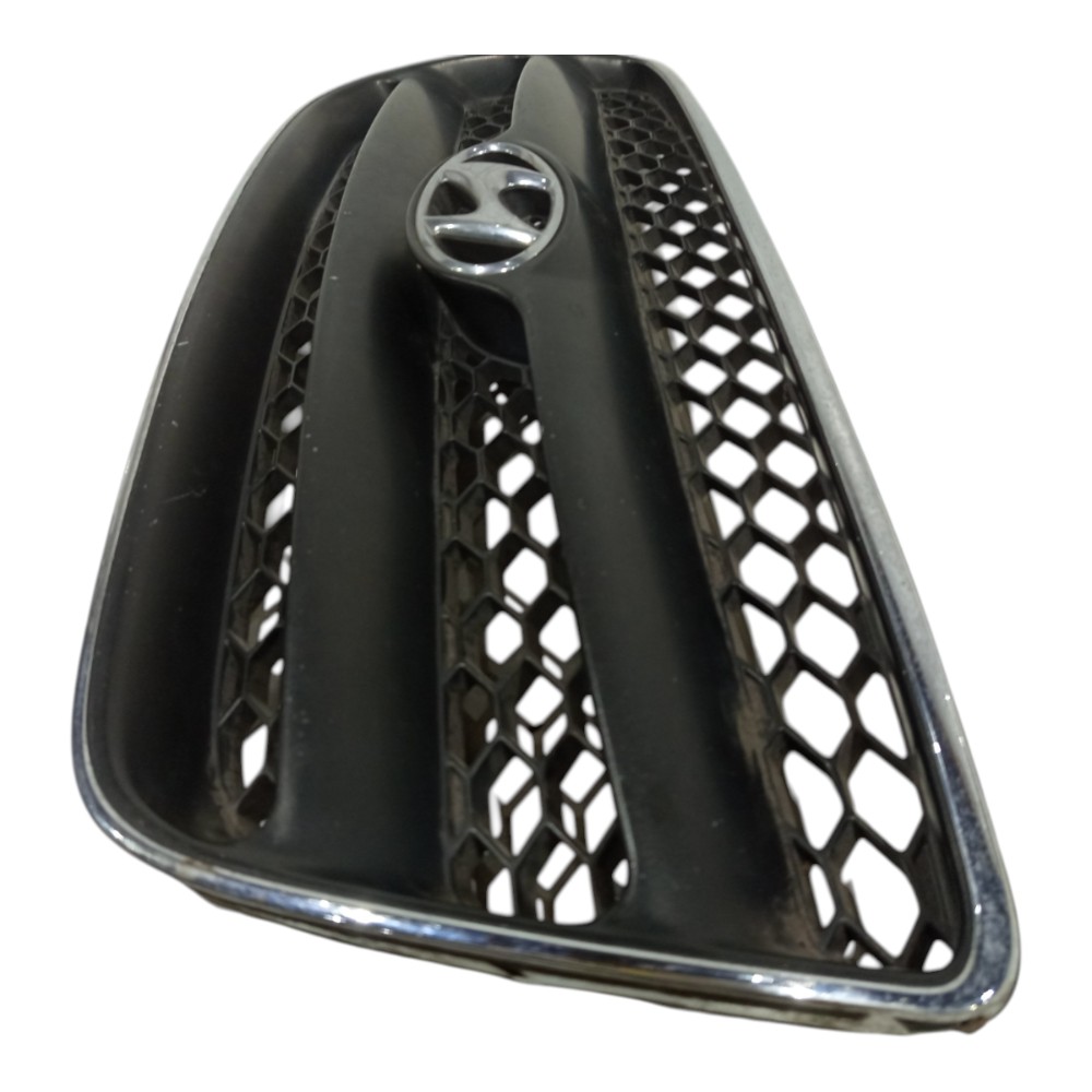 Grade Emblema Parachoque Diant Hyundai Santa Fe 2007 A 2012 Preto E Cromado 2