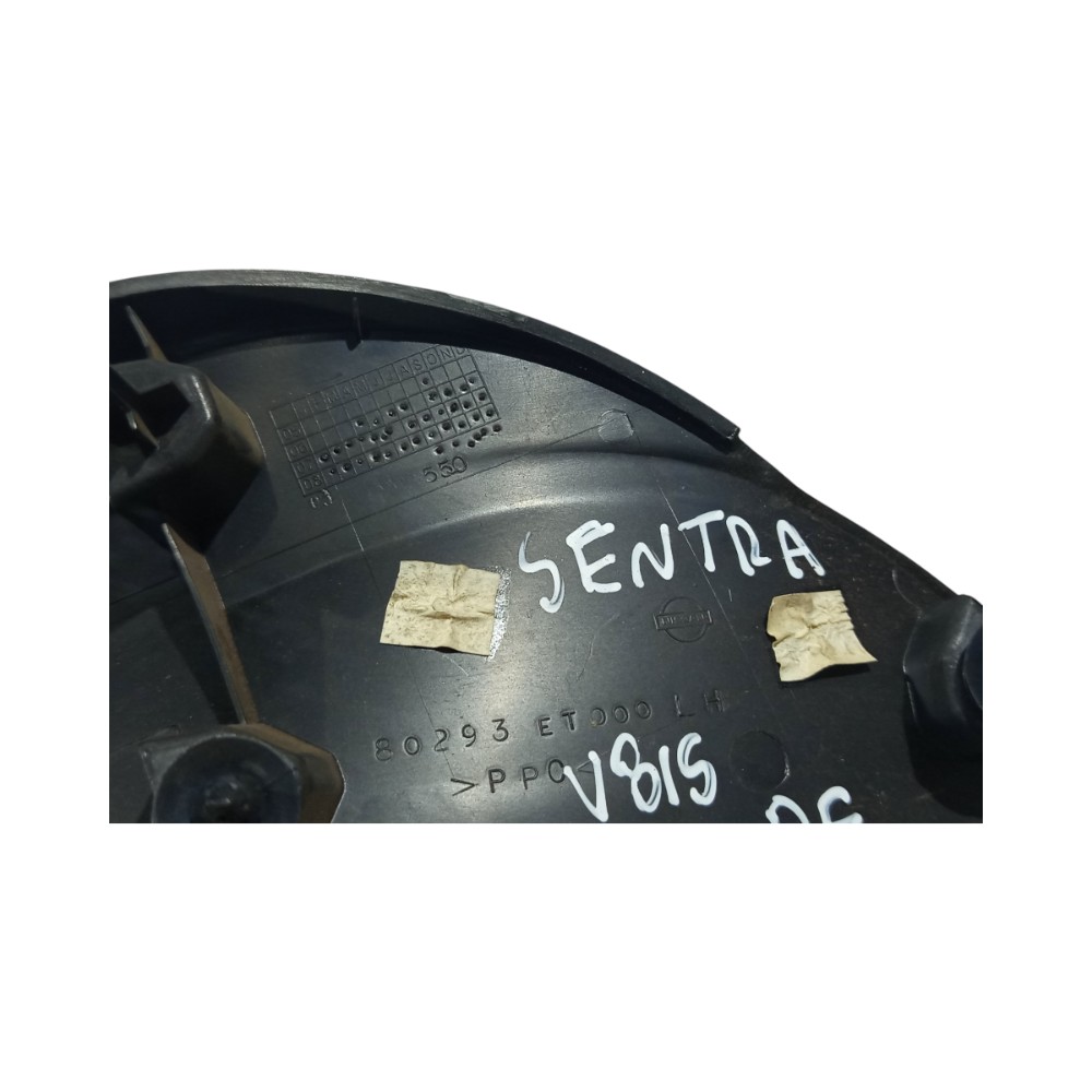 Moldura Interna Retrovisor Esquerd Nissan Sentra 2007 A 2013 Preto 8
