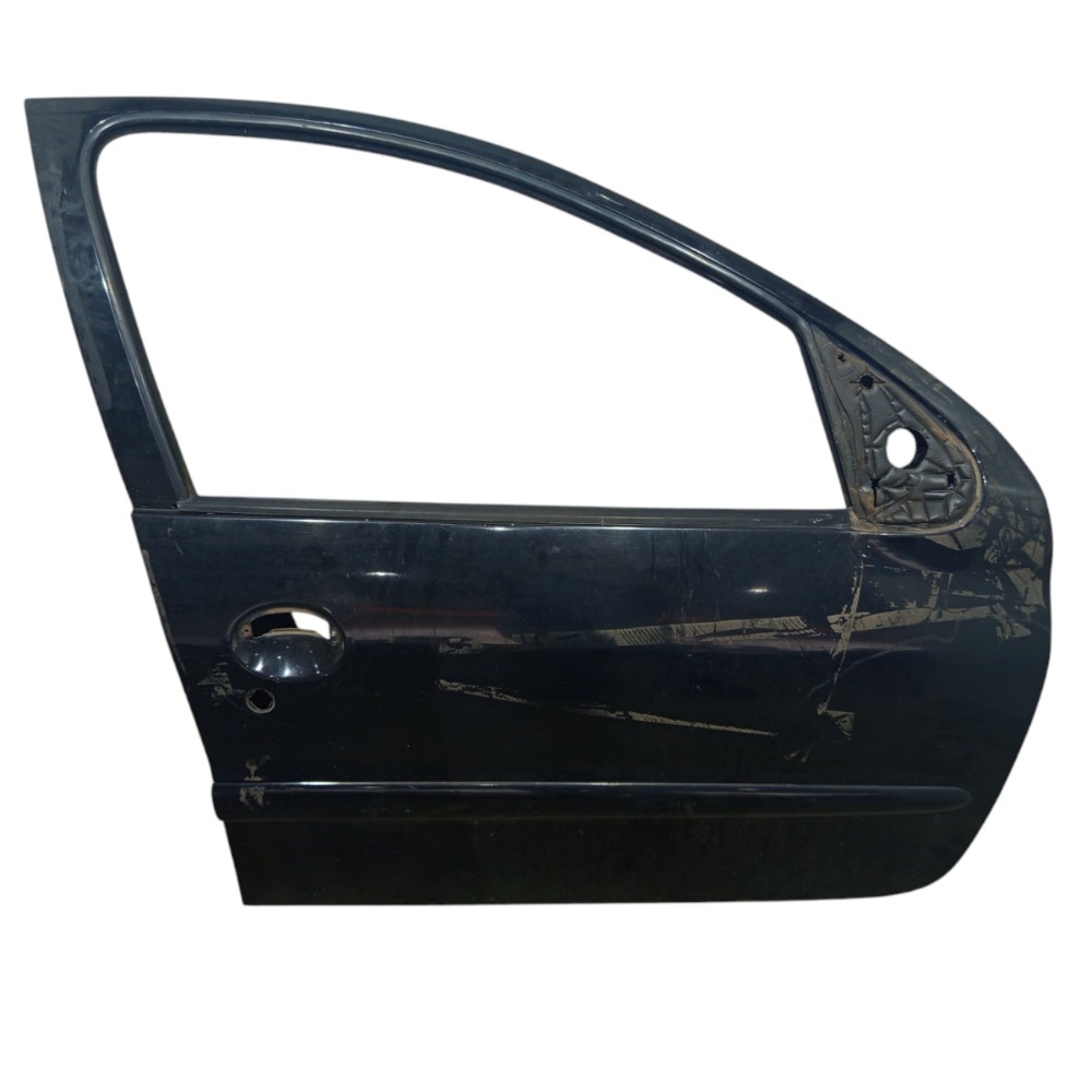 Porta Dianteira Direita Peugeot 206 207 2003 A 2008 Dianteira Direito Preto 1