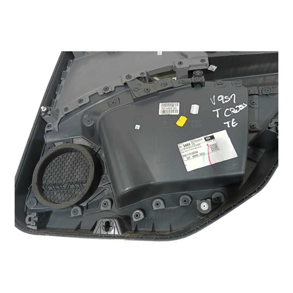 Forro porta traseira esquerda vw t-cross tsi 2019 a 2025 4
