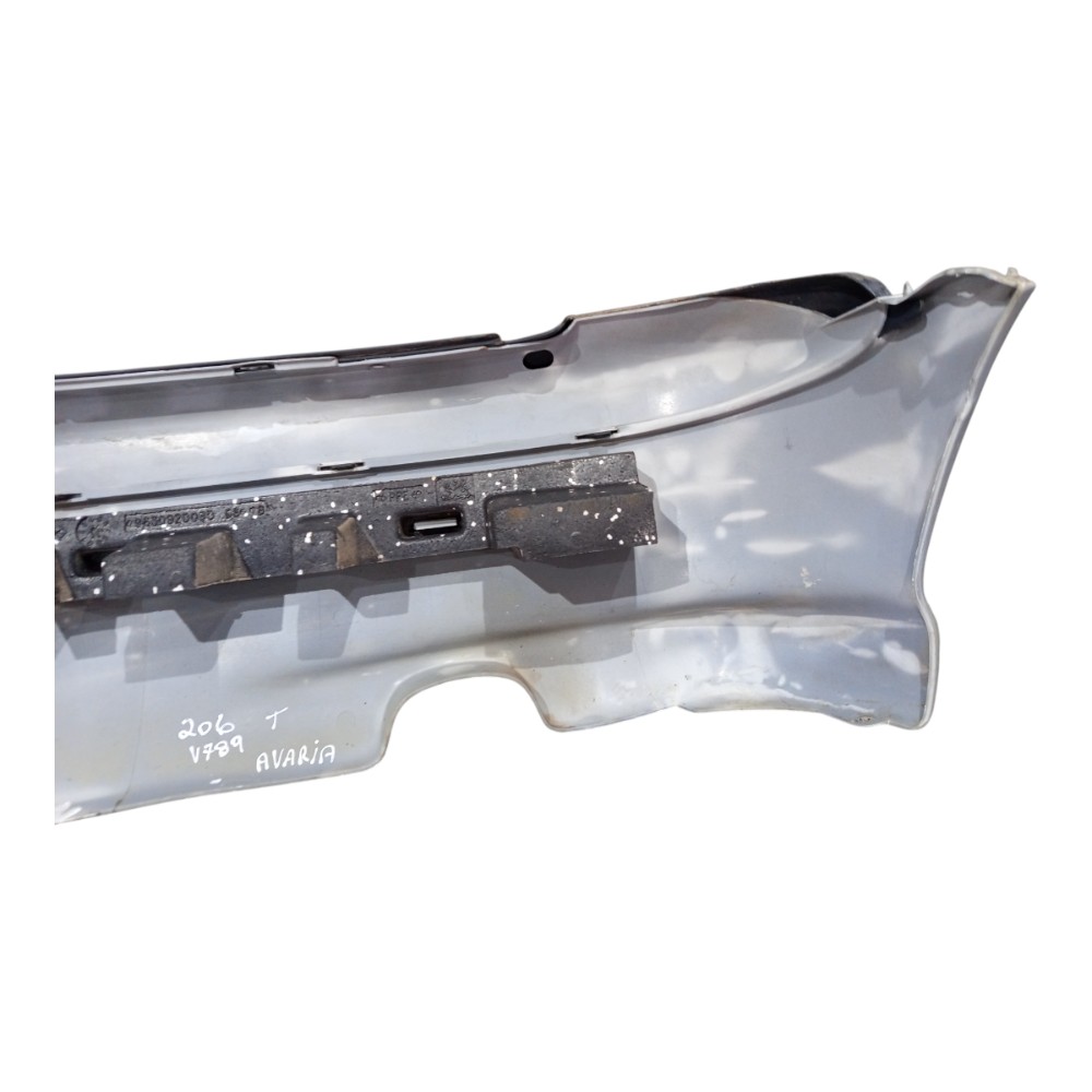 Parachoque Traseiro Prata Peugeot 206 99 2000 A 2010 Avaria 7