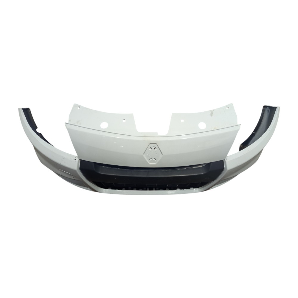 Para-choque Diant Renault Sandero 2012 A 2014 Com Avaria Branco 4