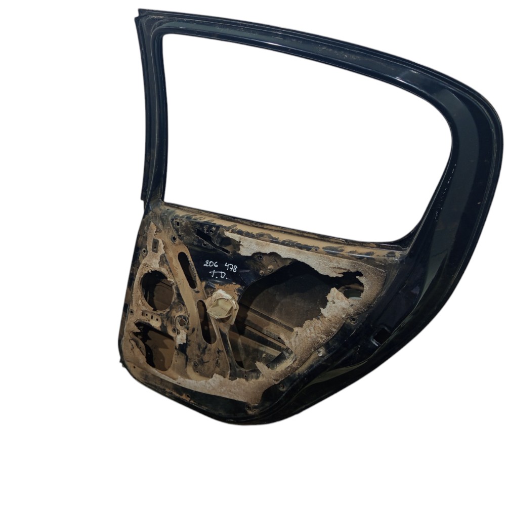Porta Traseira Direita Peugeot 206 207 2003 A 2008 Traseira Direito Preto 5