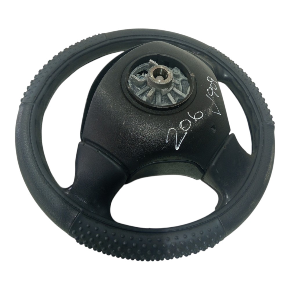 Volante Direção Peugeot 206 2000 2001 2002 2003 2004 A 2008 Preto 4