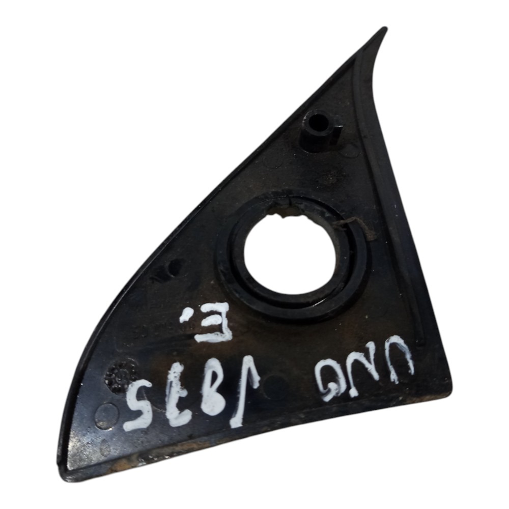 Moldura Interna Retrovisor Esq Fiat Uno 1991 1992 93 A 2000 Preto 6