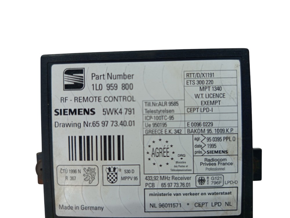 Módulo Central Controle Alarme Vw Polo Classic 1.8 97 A 2002 5