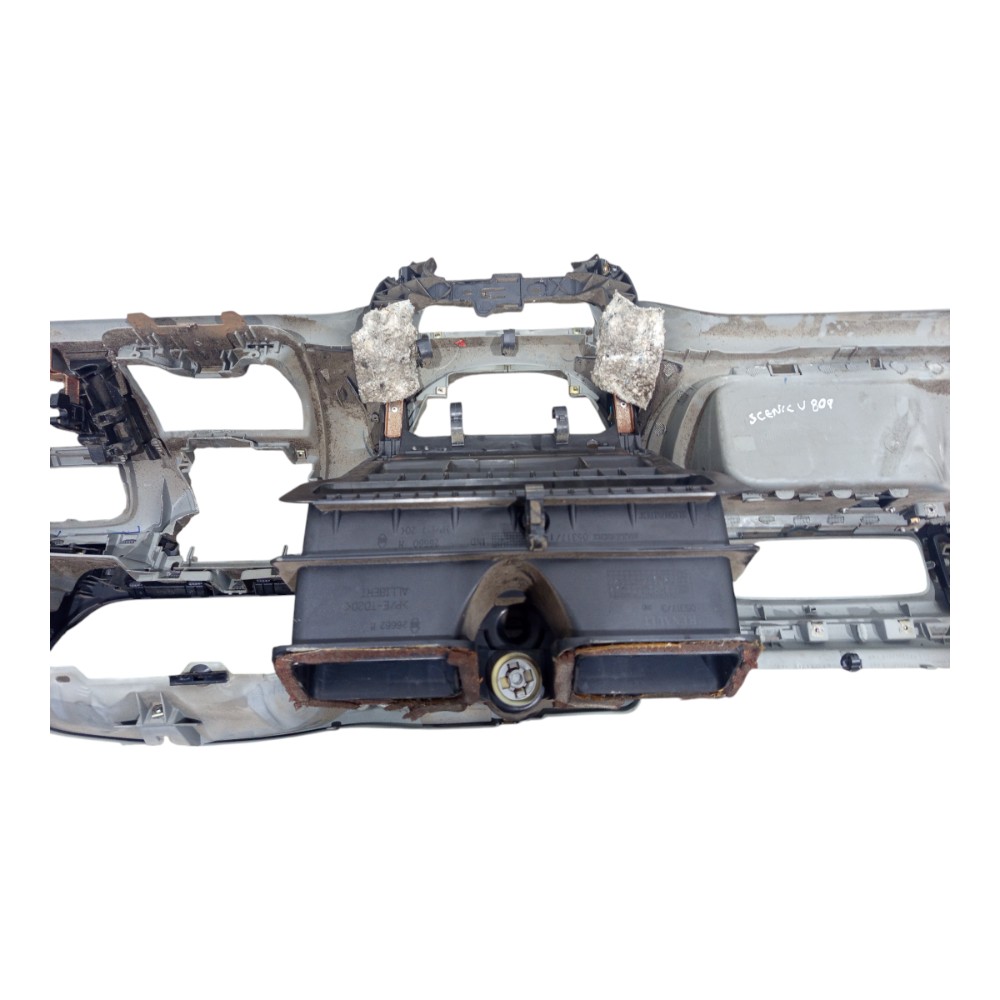 Painel Console Central Tabelier Renault Scenic 2001 A 2010 Cinza 7
